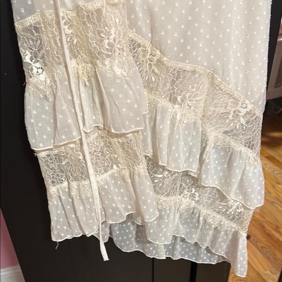 Cream Polka Dot Lace Slip Dress - Picture 7 of 7